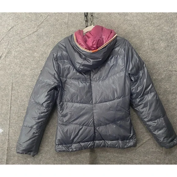 KJUS Backflip Reversible Down Jacket‎ Womens Sz L Pink Gray Pockets